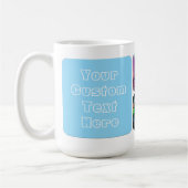 Mug Custom 6 Photo Modern Retro Blue Besties  (Gauche)