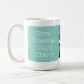 Mug Custom 6 Photo Modern Retro Green Besties  (Gauche)