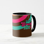 Mug Custom 70's Rétro Disco Anniversaire Boogie Groovy (Devant droit)