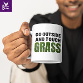 Mug Custom ALLER DEHORS TOUCH GRASS Funny Humour