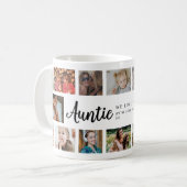 Mug Custom Auntie 18 Photo Collage (Devant gauche)