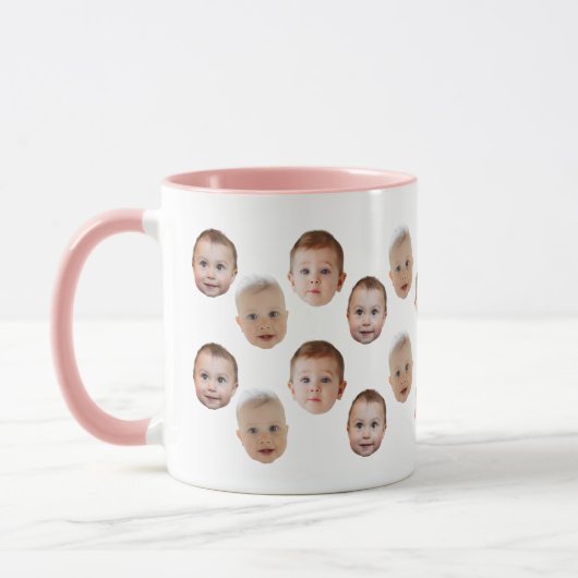 Mug Custom Baby Face personalized photo  (Gauche)