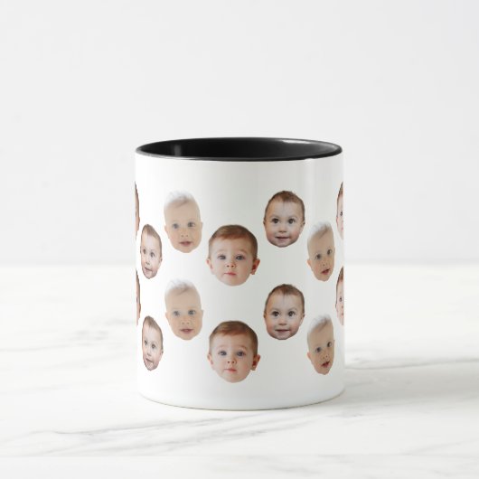 Mug Custom Baby Face personalized photo  (Centre)
