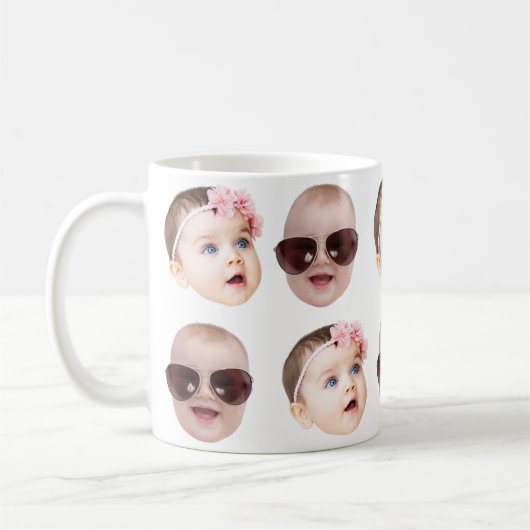 Mug Custom Baby Face  Photo Father's Day Christmas (Gauche)