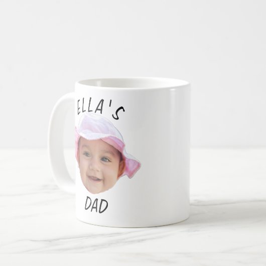 Mug Custom Baby Face Photo New Dad (Devant gauche)