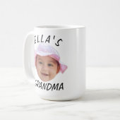Mug Custom Baby Face Photo Text Grandma (Devant gauche)