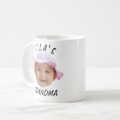 Mug Custom Baby Face Photo Text Grandma (Devant gauche)