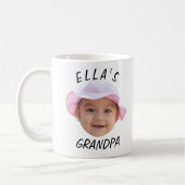 Mug Custom Baby Face Photo Text Grandpa (Gauche)