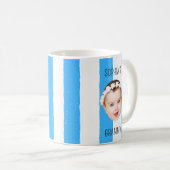 Mug Custom Baby Face Stripe Baby Face New Parent Gift (Devant droit)