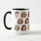 Mug Custom Baby Kids Family Face 5 Photos (Gauche)