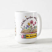 Mug Custom Back to School Teacher Book (Devant droit)