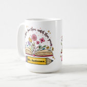 Mug Custom Back to School Teacher Book (Devant gauche)