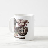 Mug Custom Baseball Dad Photo Name (Devant gauche)