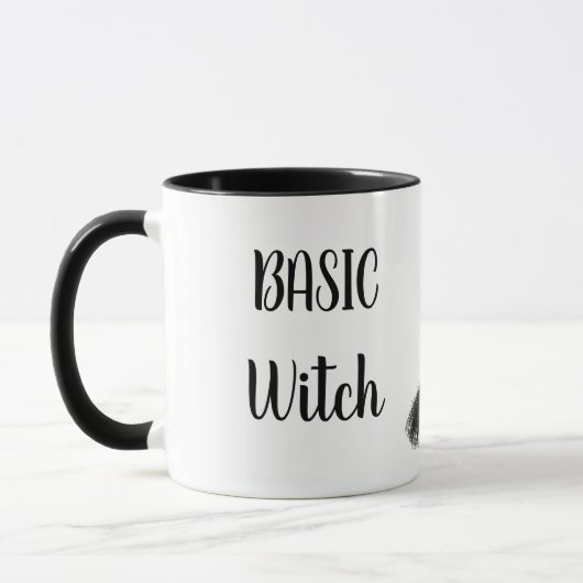 Mug Custom BASIC WITCH Broom Funny Cadeau Cool esthéti (Gauche)