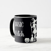 Mug Custom BASIC WITCH w Chat Funny Cadeau Cool esthét (Devant gauche)