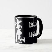 Mug Custom BASIC WITCH w Chat Funny Cadeau Cool esthét (Devant droit)