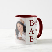 Mug Custom Best Auntie Ever Photo Maroon And Gold (Devant droit)