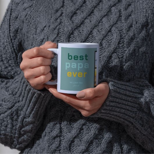 Mug Custom Best Papa Framework with Heartfelt Message