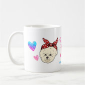Mug Custom Bichon Frisé Maman Fête des mères mignonne  (Gauche)