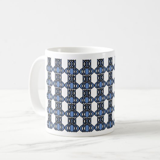 Mug Custom Blue Abstract (Devant gauche)