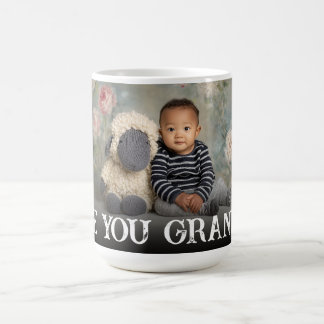 Mug Custom Bold Love You Grandma One Photo Modern