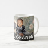 Mug Custom Bold Love You Grandma One Photo Modern Coff (Devant droit)