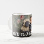 Mug Custom Bold Love You Grandma One Photo Modern Coff (Devant gauche)
