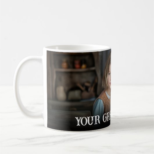 Mug Custom Bold Personalized Family One Photo (Gauche)