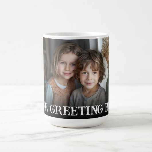 Mug Custom Bold Personalized Family One Photo (Centre)