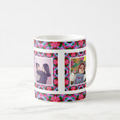 Mug Custom Bold Pink Green Fête des mères Maman Photo  (Devant droit)
