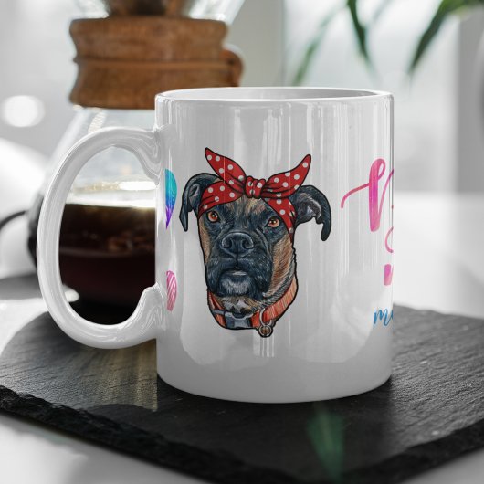 Mug Custom Boxer Maman mignonne Mère's Day Amoureux de