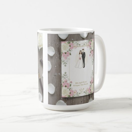 Mug Custom Bride and Groom Illustration (Devant droit)