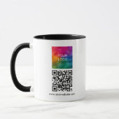 Mug Custom Business Company Logo QR Code Combo (Gauche)
