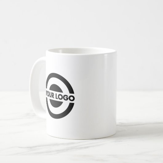 Mug Custom Business Logo Branded White (Devant gauche)