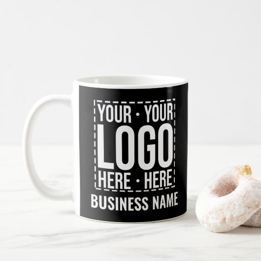 Mug Custom Business Logo Company Personalized Modern (Avec donut)
