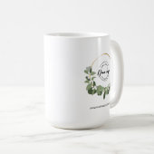 Mug Custom Business Logo with Greenery Wreath holiday (Devant droit)