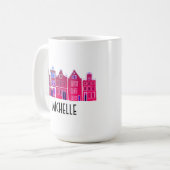Mug CUSTOM Canal Houses Row Amsterdam Holland Dutch (Devant gauche)