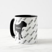 Mug CUSTOM Cane Corso Dog Silhouette (Devant gauche)