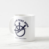 Mug Custom Captain Boat Nautical Gift (Devant gauche)