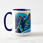 Mug Custom Cat Portrait Painting - Forever Loved Per (Gauche)