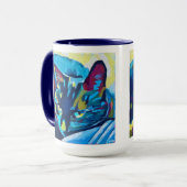 Mug Custom Cat Portrait Painting - Forever Loved Per (Devant gauche)