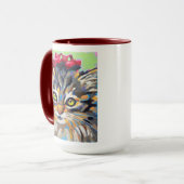 Mug Custom Cat Portrait Painting -Forever Loved Pet (Devant gauche)