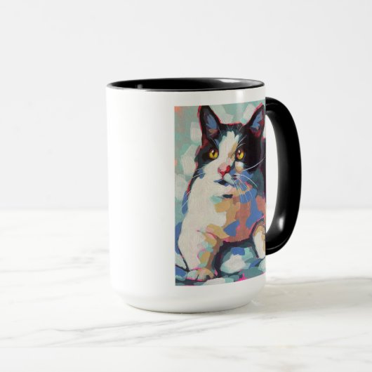 Mug Custom Cat Portrait Painting - Forever Loved Pet (Devant droit)