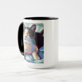 Mug Custom Cat Portrait Painting - Forever Loved Pet (Devant gauche)