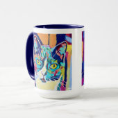 Mug Custom Cat Portrait Painting - Forever Loved Pet (Devant gauche)