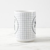 Mug CUSTOM Chic Moderne Messager Graphite Lignes de cr (Centre)
