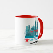 Mug Custom Chicago 2024 Marathon Parfait pour Noël (Devant droit)