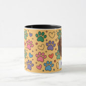 Mug Custom Chien Maman, Chien Papa, Personnaliser Cade (Centre)