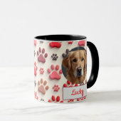 Mug Custom Chien Maman, Chien Papa, Personnaliser Cade (Devant droit)