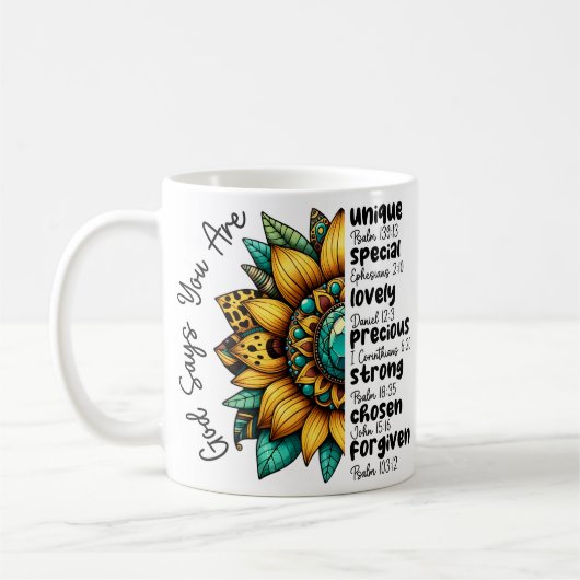 Mug Custom Christian Forgiven Custom Bible Verse (Gauche)
